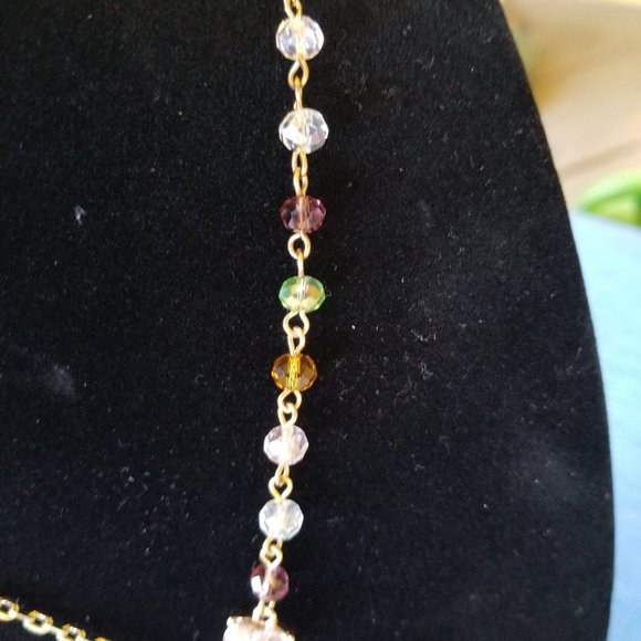 🧸🩵🎀Betsey Johnson Lucite Girly Teddy Bear Necklace - NWT🎀🩵🧸 - Picture 8 of 9